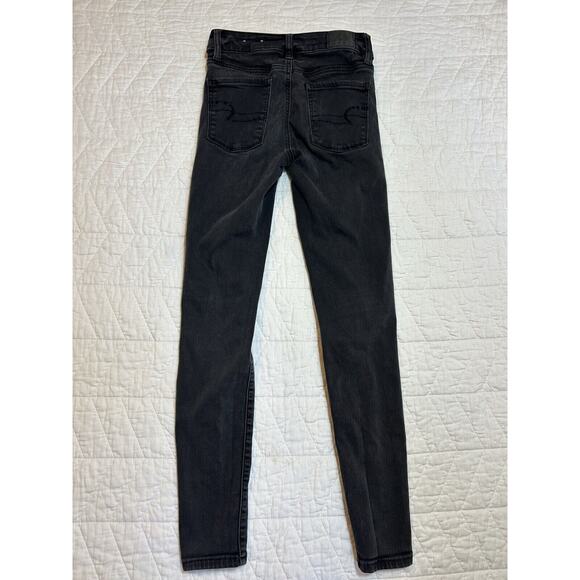 American Eagle High Rise Jegging 0 Black next level stretch women jeans - Picture 9 of 9